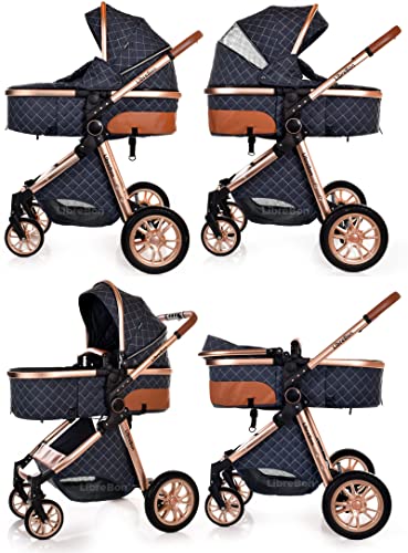 Blue Denim 3 in 1 Baby Stroller