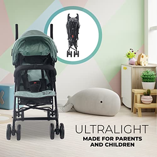 Mobiclinic® Lightweight Stroller Pushchair, Elefant Design, Reclining Backrest