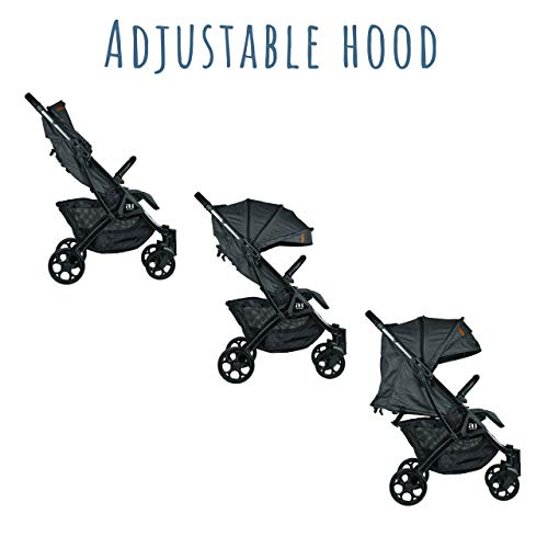 Amababy Lightweight Travel Stroller, Fully Reclining Seat (Dark Grey)