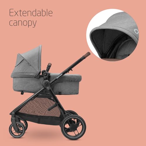 Maxi-Cosi Zelia S Trio 3-in-1 Pram with Car Seat, Grey