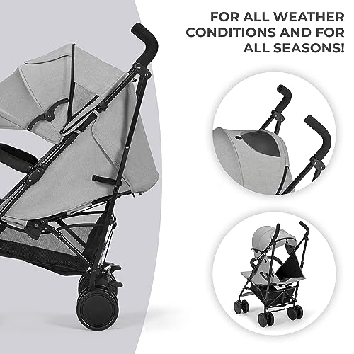 Kinderkraft Lightweight Stroller for Toddlers, Gray