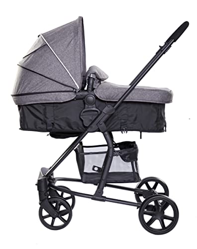 Foldable Buggy Stroller with Reversible Seat, 3-Position Recline