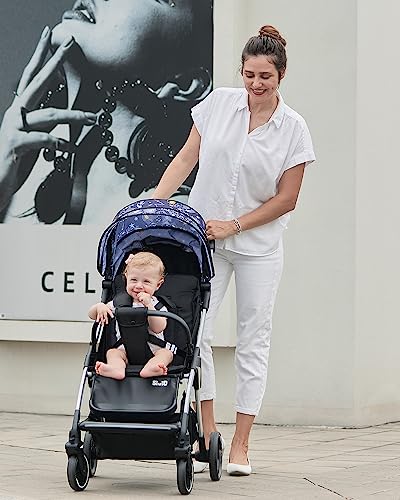 Sivio Aluminum Frame Baby Stroller: Multiposition Recline