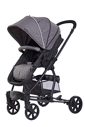Foldable Buggy Stroller with Reversible Seat, 3-Position Recline