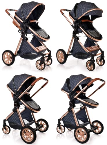 Blue Denim 3 in 1 Baby Stroller