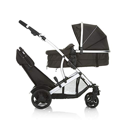 Hauck Duett 2 Double Pushchair - Black, Reversible Seat