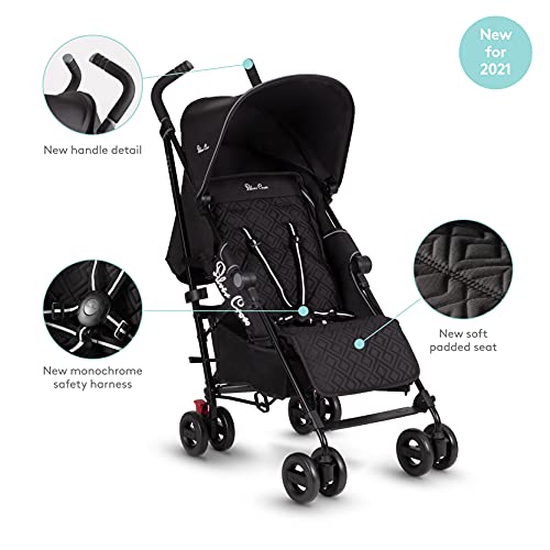 Silver Cross Zest Stroller - Compact, Lightweight, Black