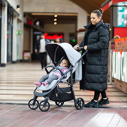 Quad Stroller with Large Hood & Shopping Basket
