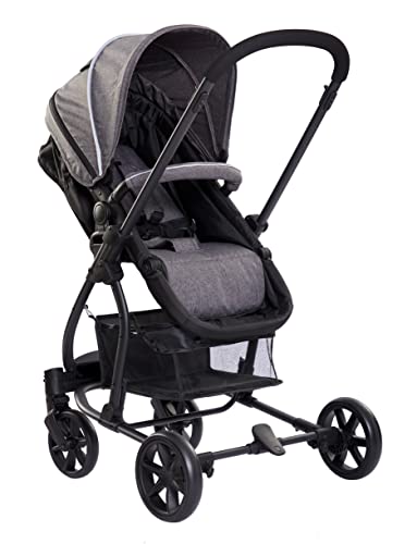 Foldable Buggy Stroller with Reversible Seat, 3-Position Recline