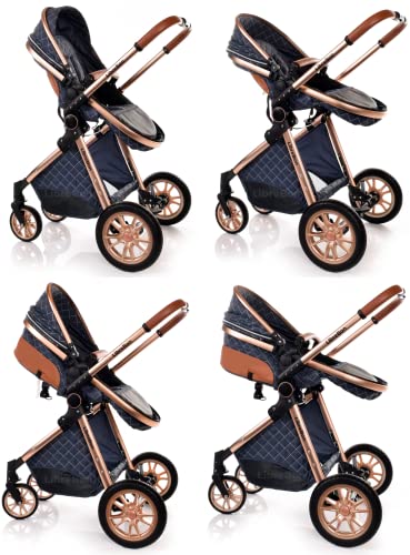 Blue Denim 3 in 1 Baby Stroller