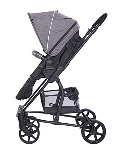 Foldable Buggy Stroller with Reversible Seat, 3-Position Recline