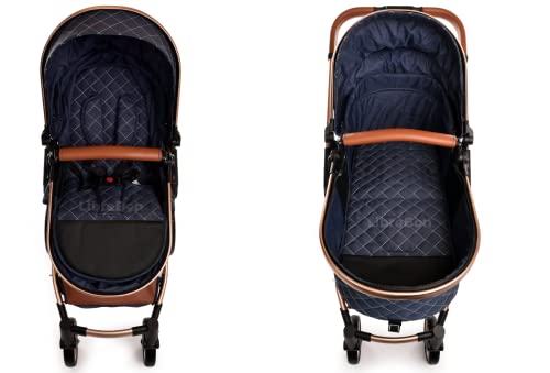 Blue Denim 3 in 1 Baby Stroller