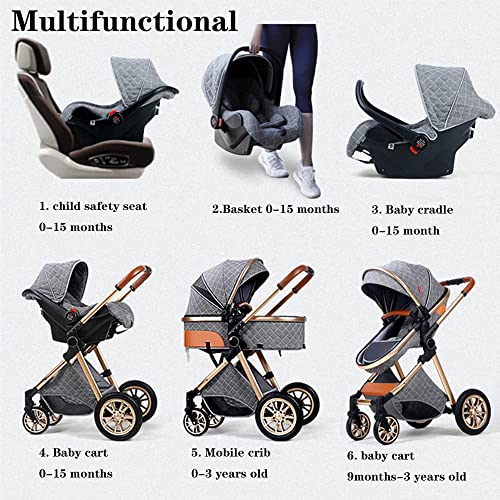 YGXR 3-in-1 Baby Stroller: Lightweight, Foldable, Compact