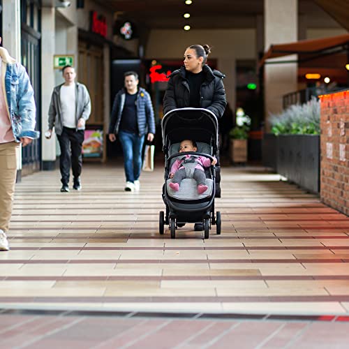 Quad Stroller with Large Hood & Shopping Basket