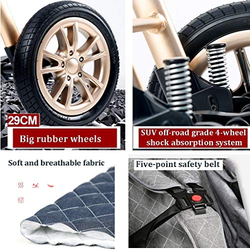 HHGO Luxury 3-in-1 Stroller with Organizer and Blanket