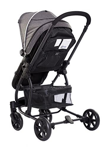 Foldable Buggy Stroller with Reversible Seat, 3-Position Recline