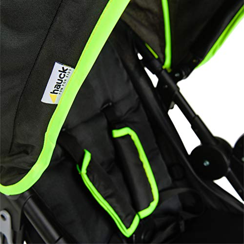 Hauck Runner: Black Neon Jogging Pushchair with XL Air Wheels