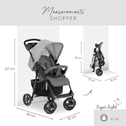 Hauck Pushchair Travel System Trio Set / Grey