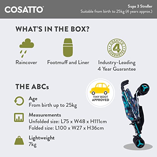 Cosatto Supa 3 Pushchair - Lightweight Stroller