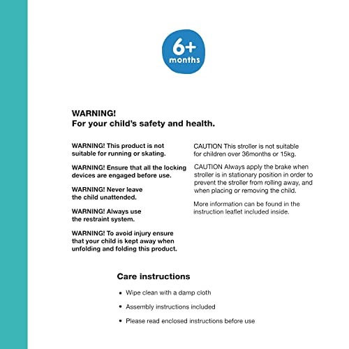 Black Lightweight Stroller with Hood by Babyway