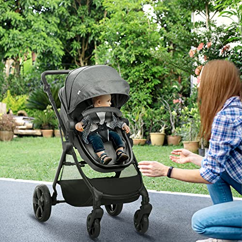 HOMCOM 2 in 1 Reversible Baby Stroller
