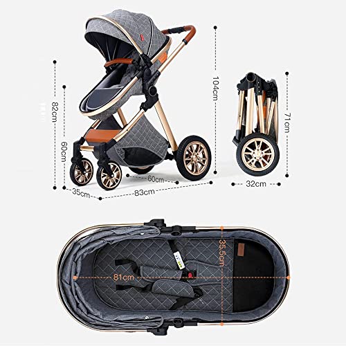 YGXR 3-in-1 Baby Stroller: Lightweight, Foldable, Compact