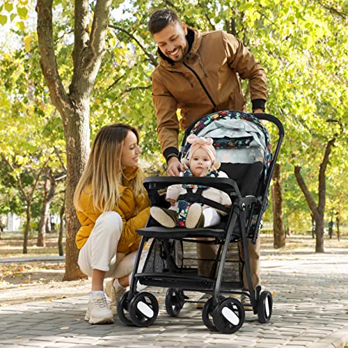 Colorful Baby Pushchair Stroller with One-Hand Folding