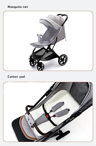 YAZOCO Compact Foldable Stroller for Toddlers (Black)