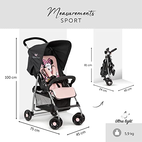 Hauck Sport Pushchair, Minnie Sweetheart - Lightweight & Compact