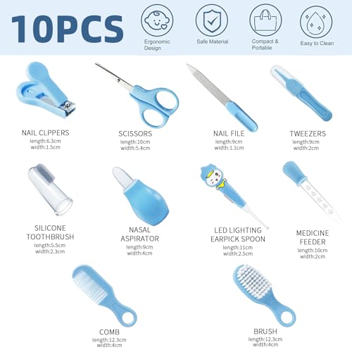 Baby Grooming Kit with 10 Essential Items