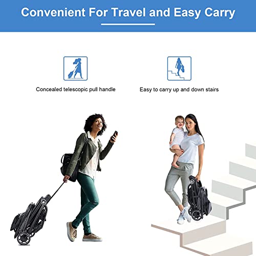 Lightweight Baby Stroller with One-Hand Fold & Cup Holder