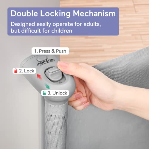 Momcozy Retractable Baby Gate, 140cm Wide, 83cm Tall