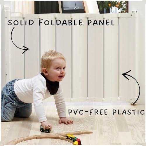 BabyDan Auto Retractable Stair Gate - White