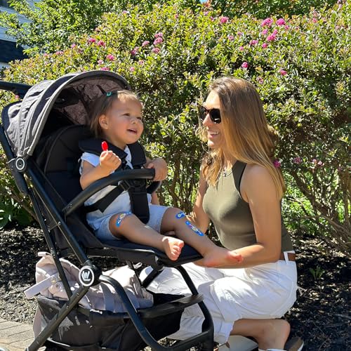 Lightweight Baby Stroller with One-Hand Fold & Cup Holder