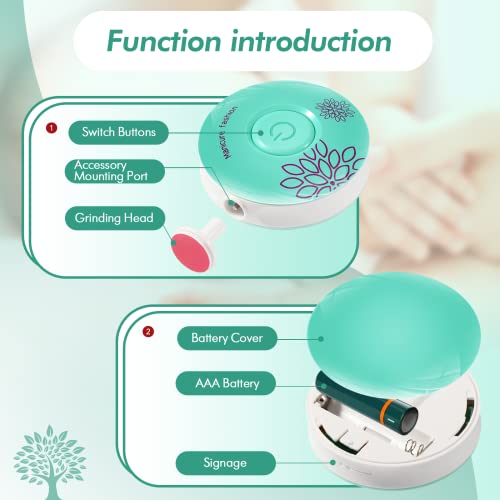 Brencco Electric Baby Nail Trimmer - 6 Heads, Low Noise