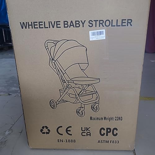 Lightweight Baby Stroller with One-Hand Fold & Cup Holder