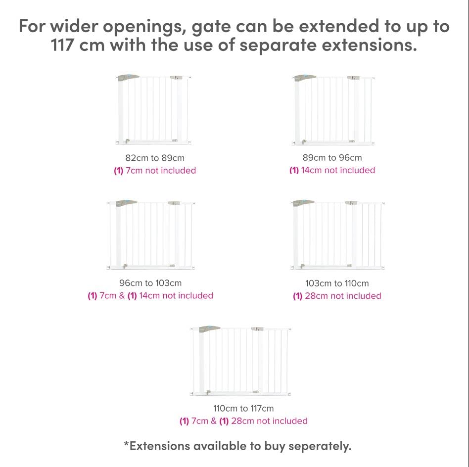 Munchkin Stair Gate - Secure and Easy Install - White