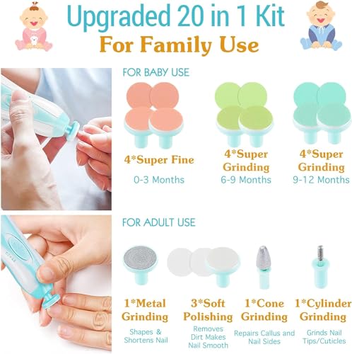 20 in 1 Electric Baby Nail Care Kit