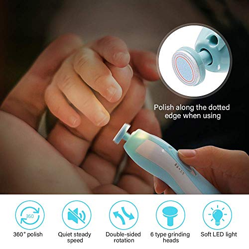 Electric Baby Nail Clipper with LED Light