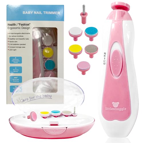 6-in-1 Baby Manicure and Pedicure Kit (Pink)