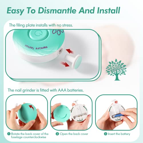 Brencco Electric Baby Nail Trimmer - 6 Heads, Low Noise