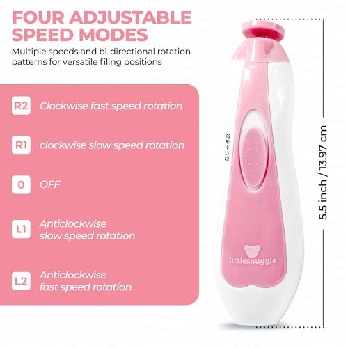 6-in-1 Baby Manicure and Pedicure Kit (Pink)