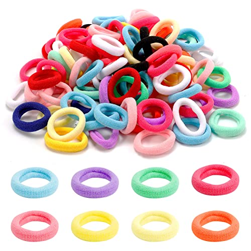 Colorful Cotton Baby Hair Bobbles - 100 Pcs