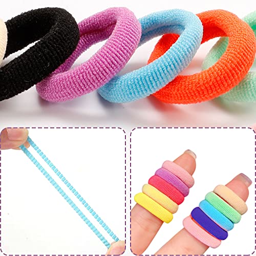 Colorful Cotton Baby Hair Bobbles - 100 Pcs