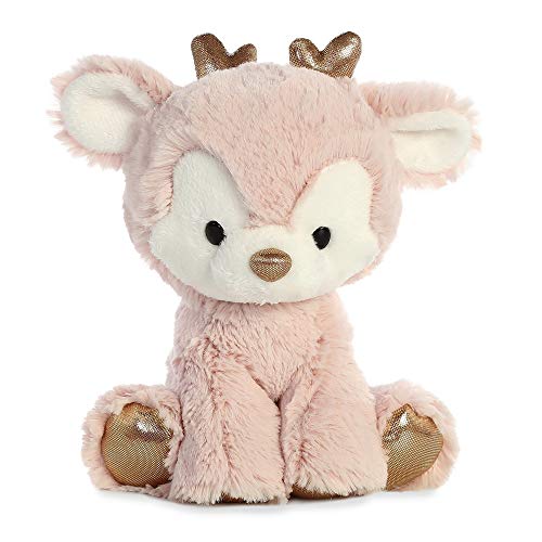 Pink 8In Soft Toy - Glitzy Tots Reindeer