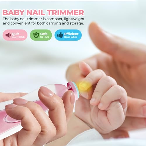 6-in-1 Baby Manicure and Pedicure Kit (Pink)