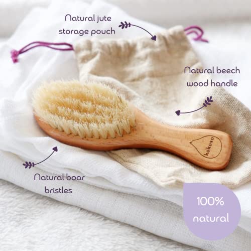 Kokoso Baby Wooden Brush - Gentle Hair Care