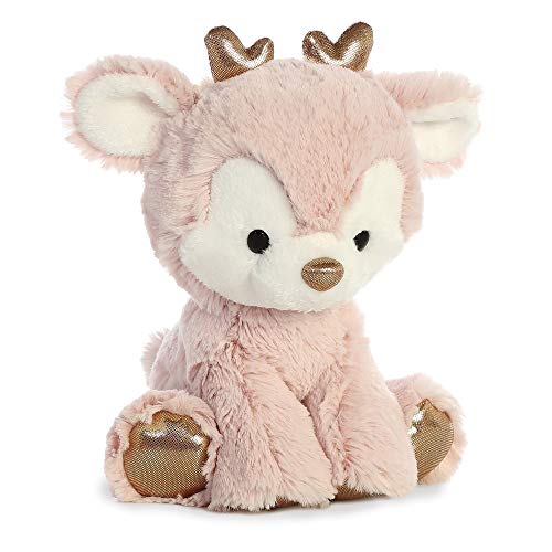 Pink 8In Soft Toy - Glitzy Tots Reindeer