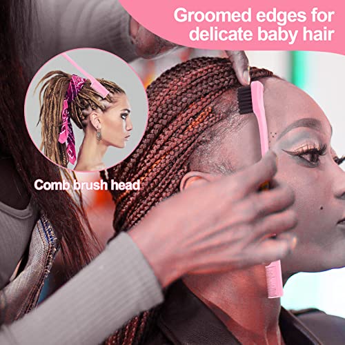 Cute Baby Hair Brush Set with Comb - Pink