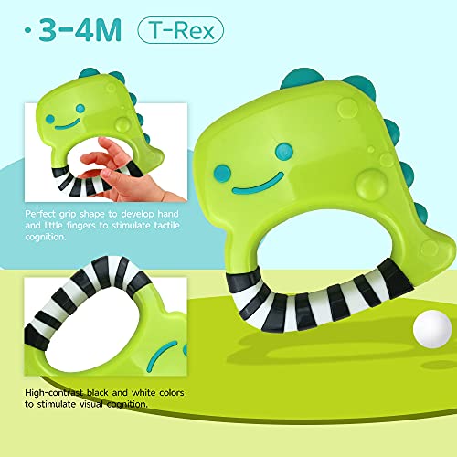 Eastsun Dinosaur Rattle Sensory Toy & Teether
